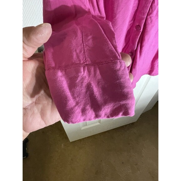 Denim 24/7 Silk Embroidered Floral Crochet Magenta Office Casual 16w Boho - Picture 5 of 12